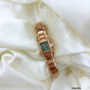 Rose Gold Classic Bracelet Watch (Green Dial)